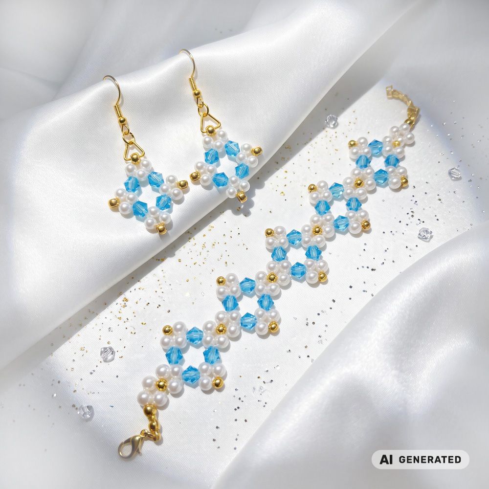PERLidee-Schmuck-Set Mainau goldfarben