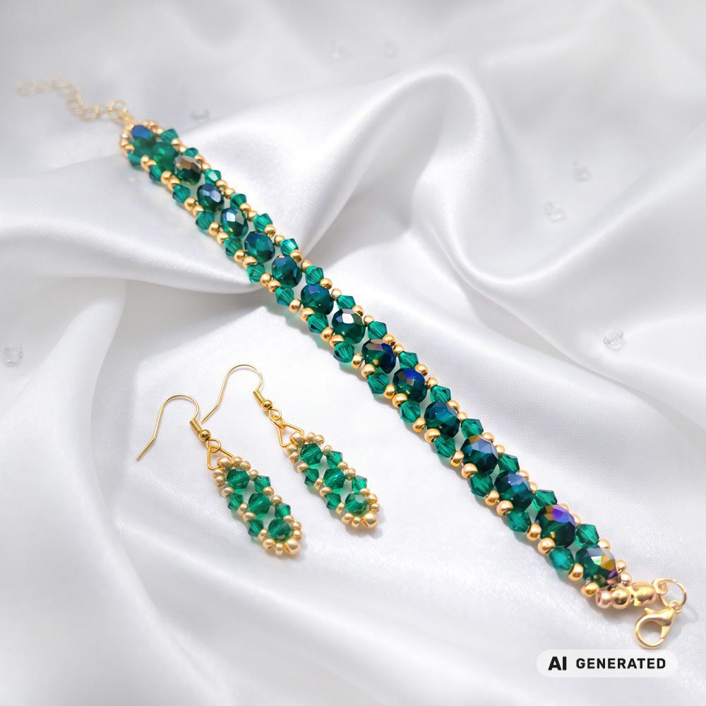PERLidee-Schmuck-Set Stuttgart goldfarben